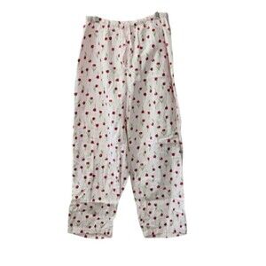 Lord & Taylor Pink Green Rose Print Pajama Sleepwear Set Women’s Lounge Intimate